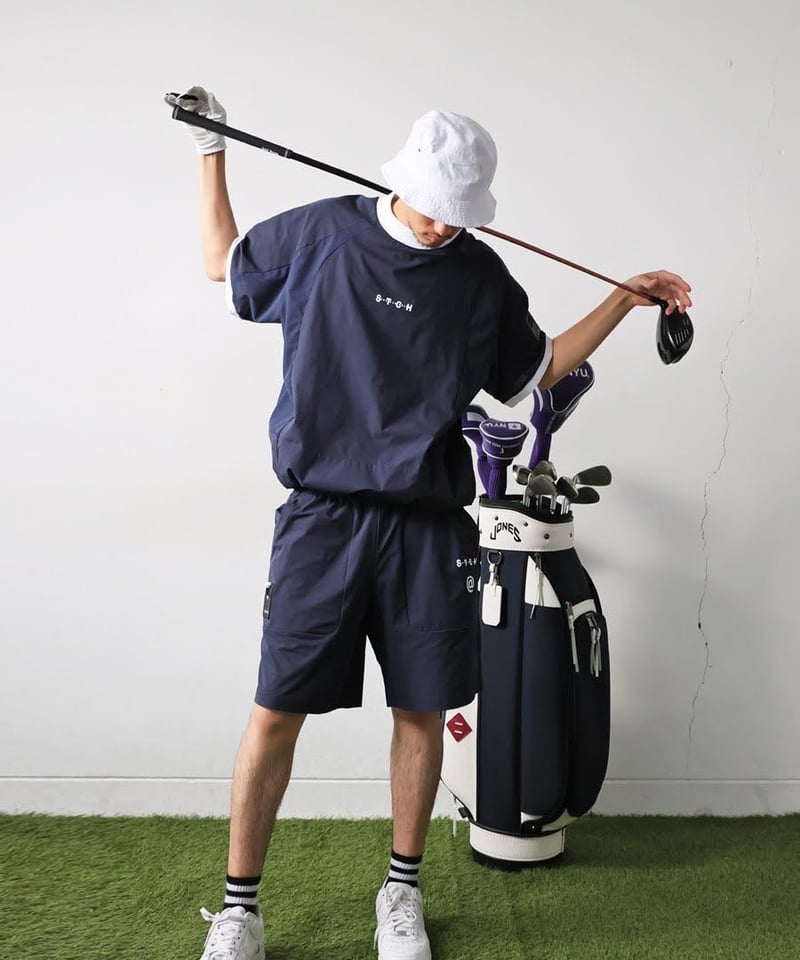 ANTIQUAGOLF×STCH】UNISEX（ユニセックス）ribbed coler to