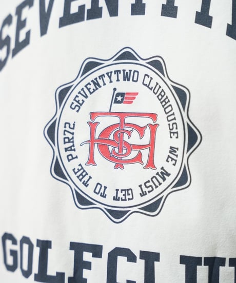 STCH ORIGINAL 【mock neck STCH GOLFCLUB-white×red】