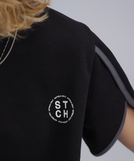 【 ANTIQUAGOLF×STCH 】petal sleeve tops-black