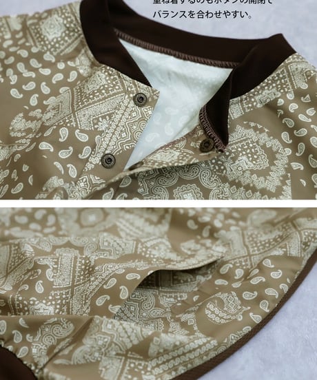 【 ANTIQUAGOLF×STCH 】paisley pattern vest-black
