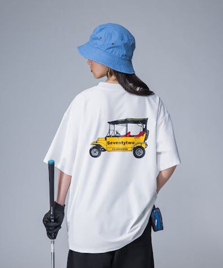【ANTIQUAGOLF×STCH】UNISEX（ユニセックス）back print tee-white