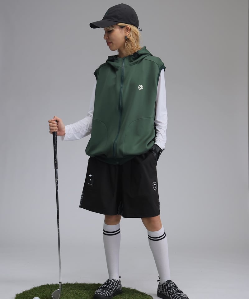 ANTIQUAGOLF×STCH】UNISEX（ユニセックス）ゴルフウェア ANTIQUAGOLF×STCH】UNISEX（ユニセックス）check logo pull