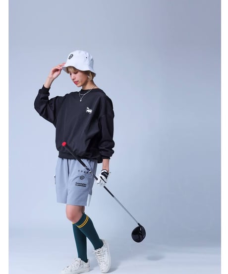 【ANTIQUAGOLF×STCH】UNISEX(ユニセックス)logo halfpants-gray