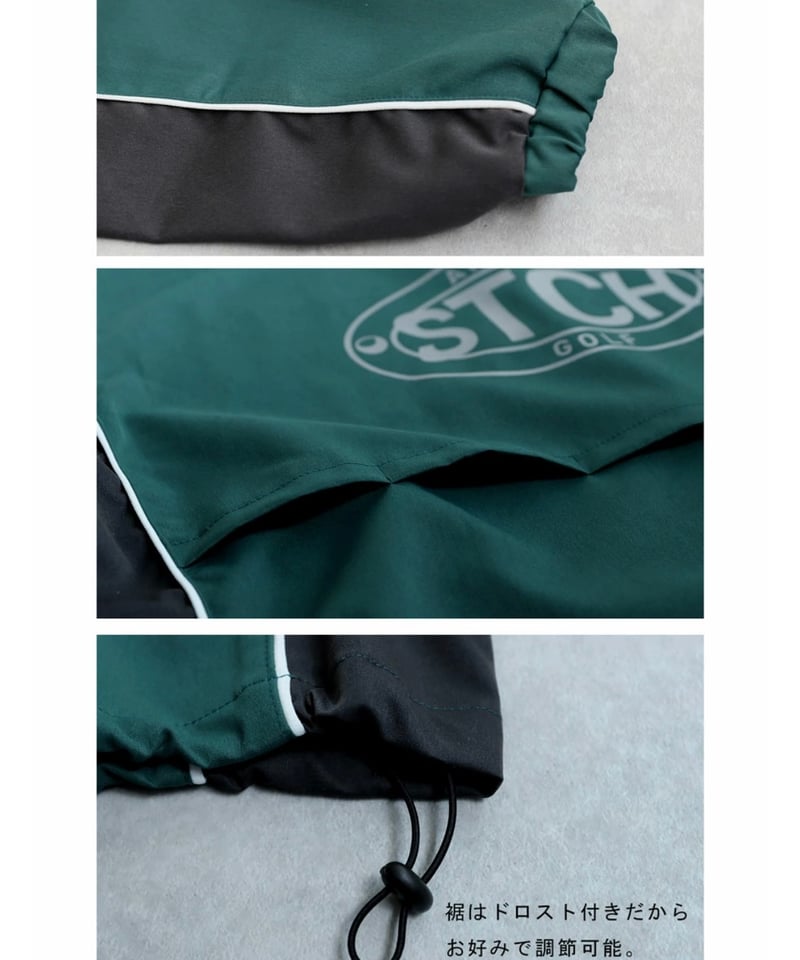 ANTIQUAGOLF×STCH】 Half Zip LOGO Tops-green | 【