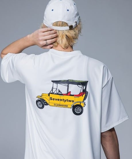 【ANTIQUAGOLF×STCH】UNISEX（ユニセックス）back print tee-white