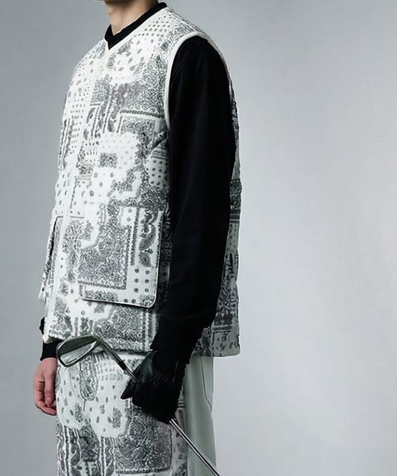 ANTIQUA GOLF×STCH 】Paysley vest-white | 【公式】ST