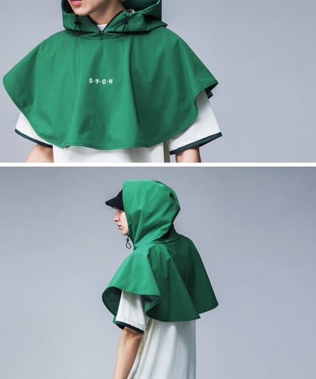 【ANTIQUAGOLF×STCH】UNISEX（ユニセックス）rain poncho-green