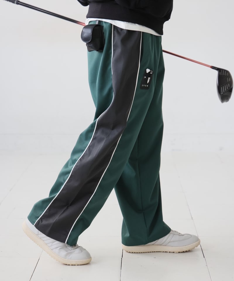 ANTIQUAGOLF×STCH】 color matching pants-green |