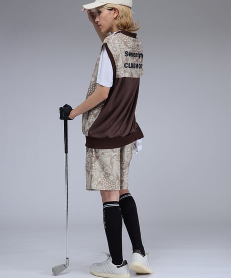【 ANTIQUAGOLF×STCH 】paisley half pants-beige