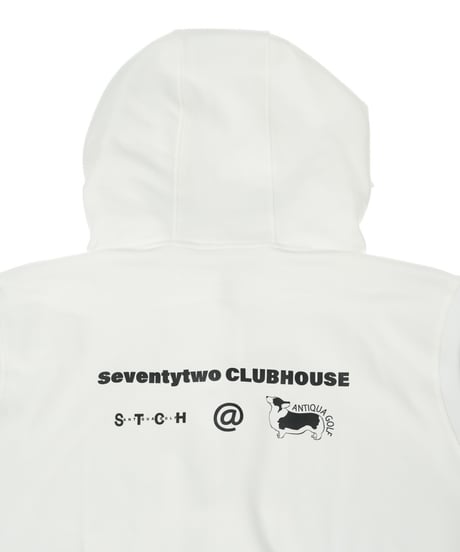 【ANTIQUAGOLF×STCH】UNISEX（ユニセックス）hoody logo vest-white