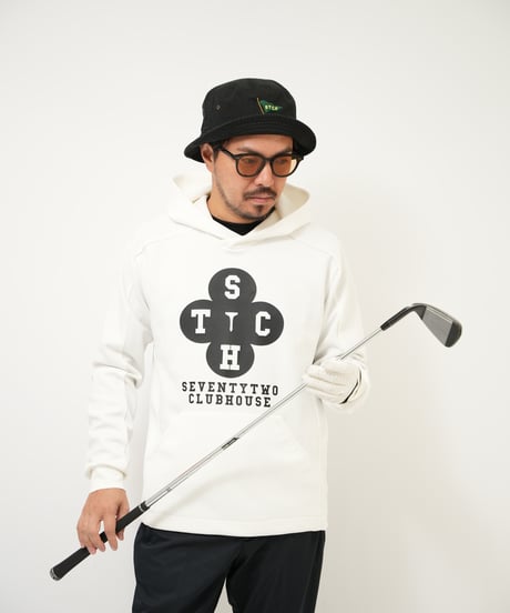 STCH  UNISEX（ユニセックス）【Clover logo hoodie-White】