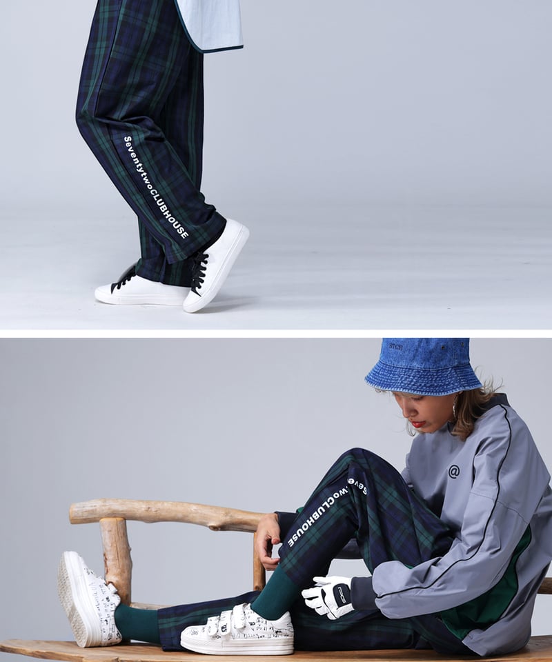 【ANTIQUAGOLF×STCH】check logo pants ANTIQUAGOLF×STCH】UNISEX（ユニセックス）check logo pant