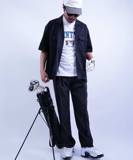 STCH【Twotuck wide pants-black】