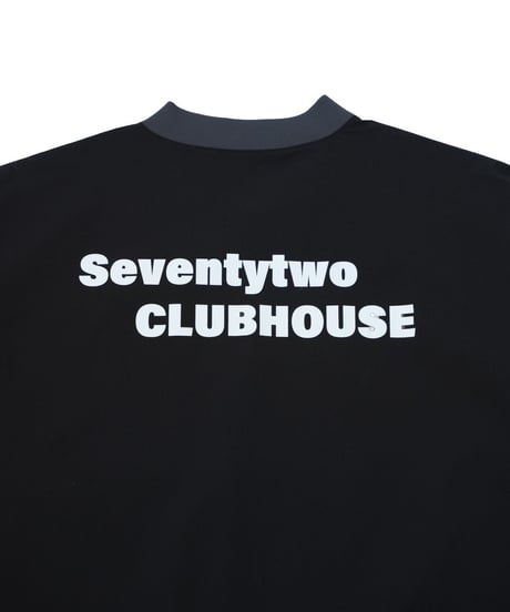 【ANTIQUAGOLF×STCH】v-neck logo tops-black