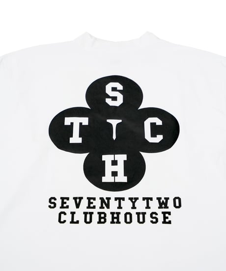 STCH ORIGINAL【 Clover logo mock neck-white 】