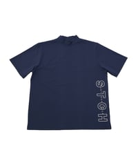 【ANTIQUAGOLF×STCH】UNISEX(ユニセックス)side logo mockneck tops-navy
