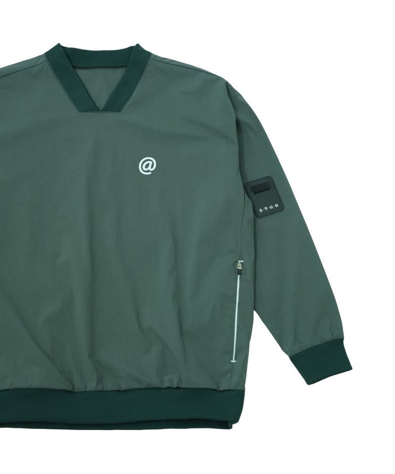 ANTIQUAGOLF×STCH】v-neck logo tops-green | 【公式】