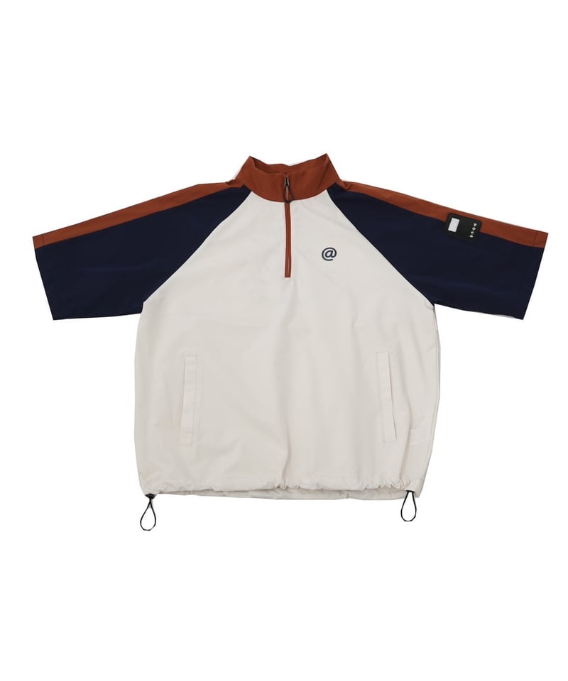 ANTIQUAGOLF×STCH 】halfzip contrast pullover-o