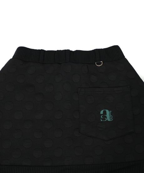【ANTIQUAGOLF×STCH】dot mini skirt-black