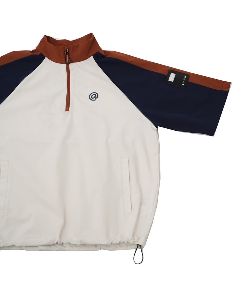 ANTIQUAGOLF×STCH 】halfzip contrast pullover-o