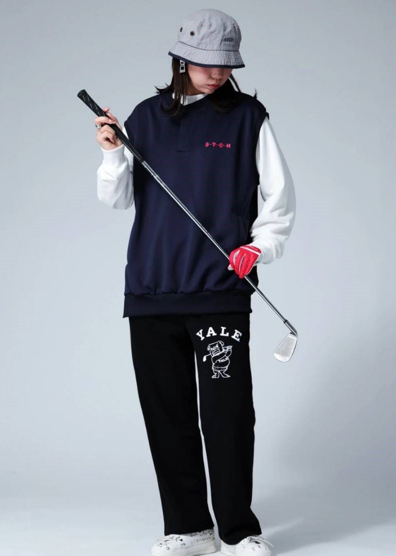 ANTIQUAGOLF×STCH】UNISEX（ユニセックス）V-neck back log