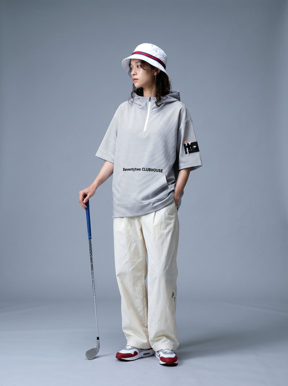 ANTIQUA GOLF×STCH】 SeersuckerTops-stripe | 【公式