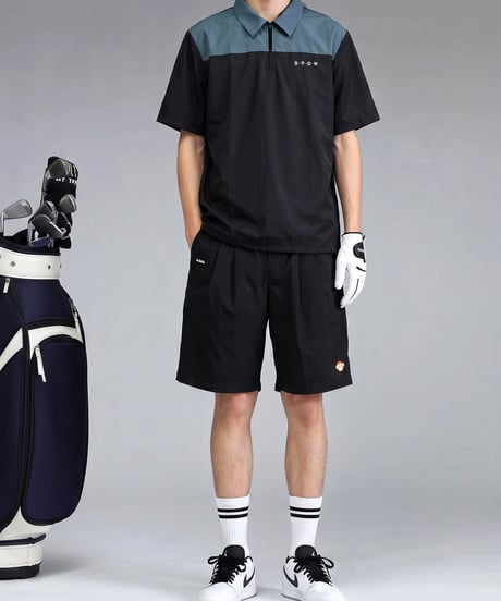 【ANTIQUA GOLF×STCH】Colored Tech Tops-black