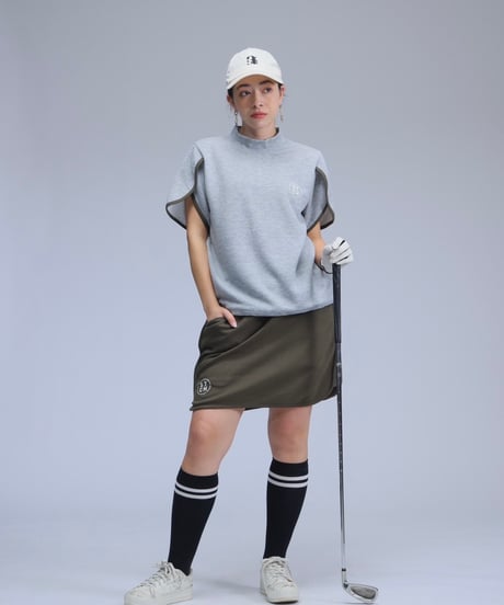 【 ANTIQUAGOLF×STCH 】petal sleeve tops-gray