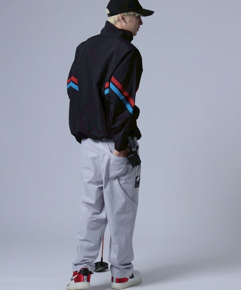 ANTIQUAGOLF×STCH】 Line design Pullover-black |