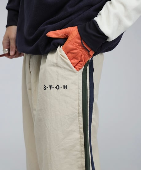 【ANTIQUAGOLF×STCH】UNISEX（ユニセックス） Asymmetric Line Pants-beige