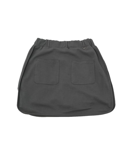 【 ANTIQUAGOLF×STCH 】coloorblock logo skirt-darkgray