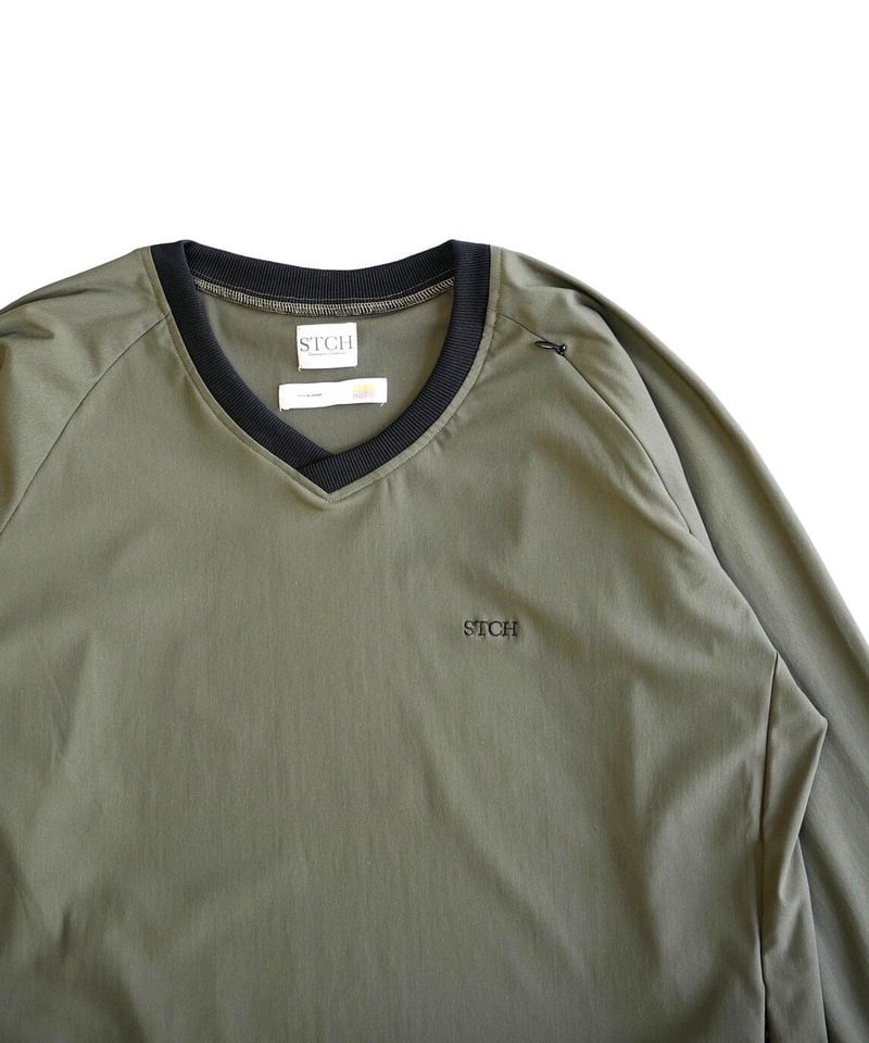 melple×STCH 【Tomcat V-neck pullover olive（トムキャッ