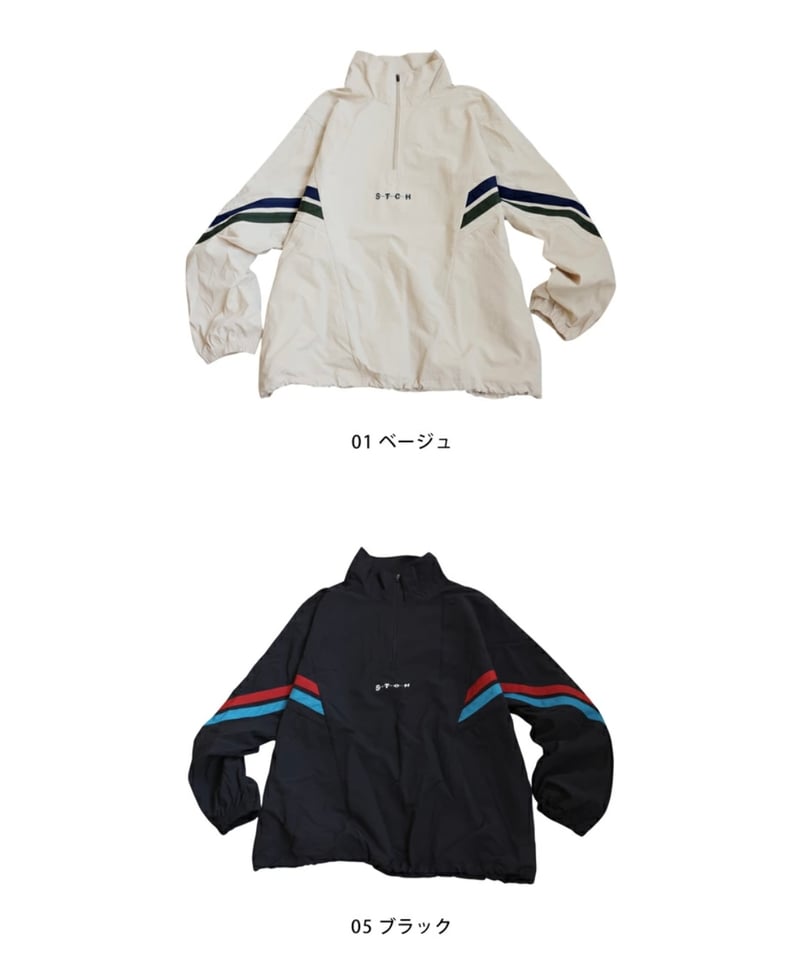 ANTIQUAGOLF×STCH】Line design Pullover-beige |