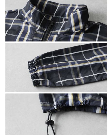 【ANTIQUAGOLF×STCH】 Check Logo Tops-navy