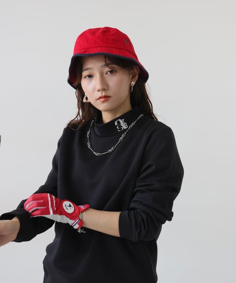 【ANTIQUAGOLF×STCH】logo color scheme tops-black