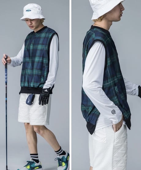 【ANTIQUAGOLF×STCH】UNISEX（ユニセックス）接触冷感×UVカット longsleeve under shirt-white