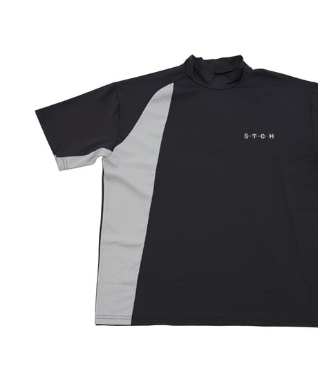 【 ANTIQUAGOLF×STCH 】Asymmetry Logo Tops-black