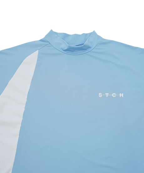 【 ANTIQUAGOLF×STCH 】Asymmetry Logo Tops-light blue