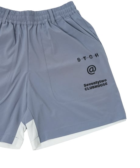 【ANTIQUAGOLF×STCH】UNISEX(ユニセックス)logo halfpants-gray