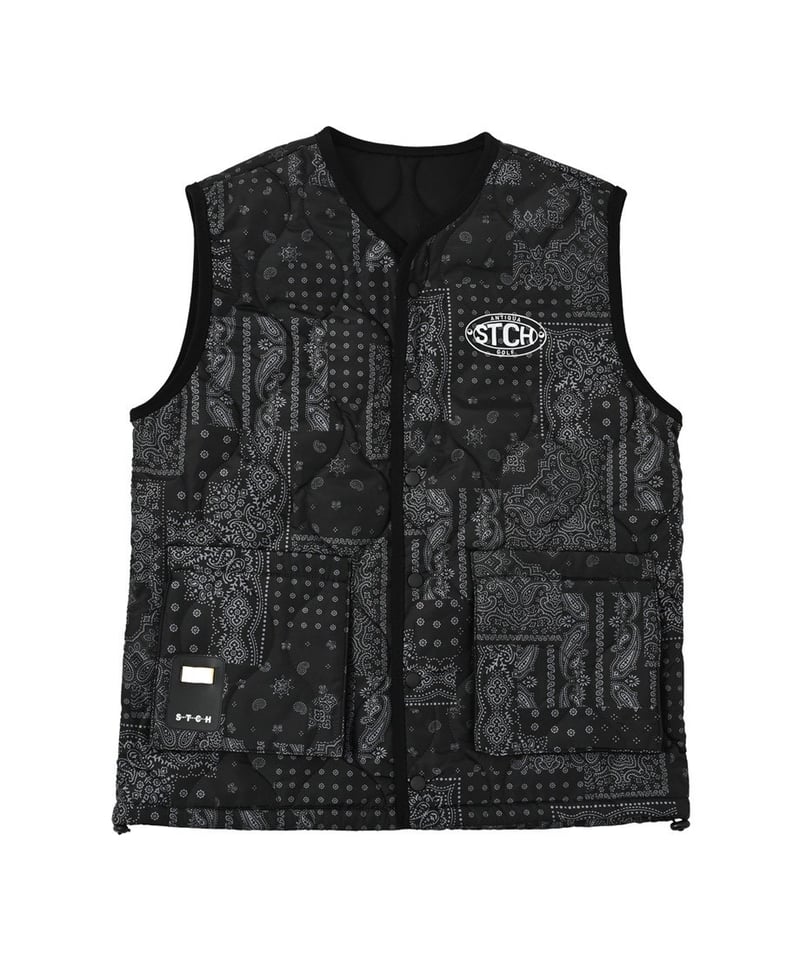【STCH×ANTIQUA GOLF】ペイズリー柄ベスト ANTIQUA GOLF×STCH 】Paysley vest-black | 【公式】ST