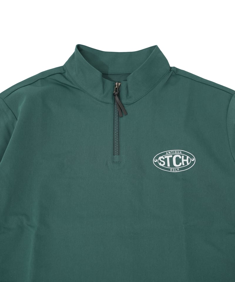 ANTIQUAGOLF×STCH】 Half Zip LOGO Tops-green | 【
