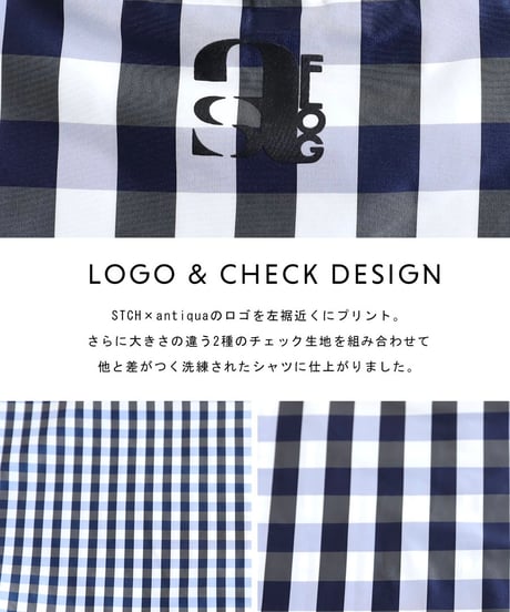 【ANTIQUAGOLF×STCH】UNISEX(ユニセックス)check half pants-green
