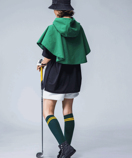 【ANTIQUAGOLF×STCH】UNISEX（ユニセックス）rain poncho-green