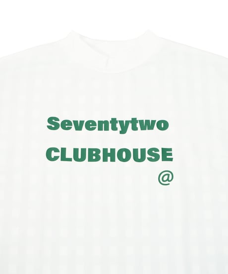 【ANTIQUAGOLF×STCH】UNISEX(ユニセックス)check pattern switching tops-white