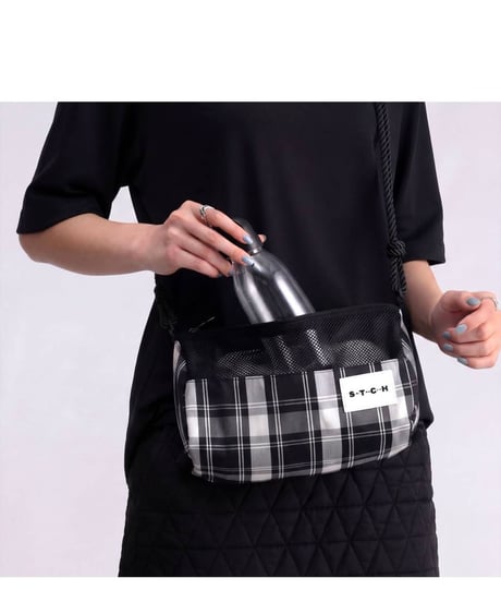 【ANTIQUA GOLF×STCH】Packable Shoulder bag-black