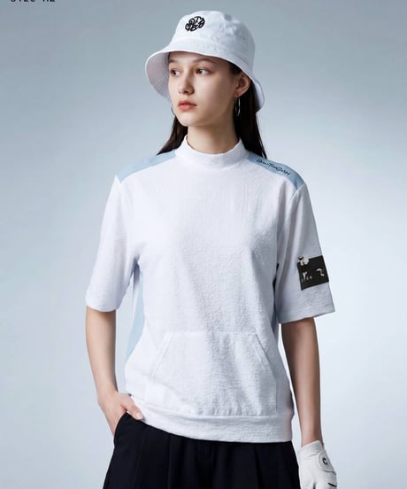 【ANTIQUA GOLF×STCH】Mock Neck Tops-White