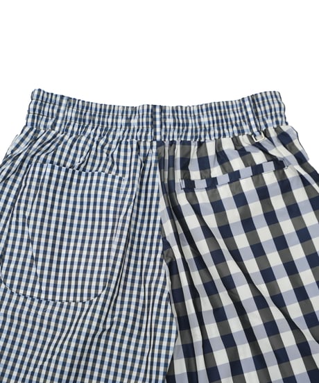 【ANTIQUAGOLF×STCH】UNISEX(ユニセックス)check half pants-navy