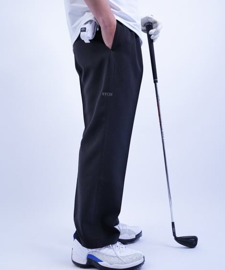 STCH【Twotuck wide pants-black】