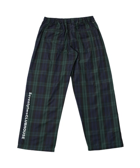 【ANTIQUAGOLF×STCH】UNISEX（ユニセックス）check logo pants-blackwatch