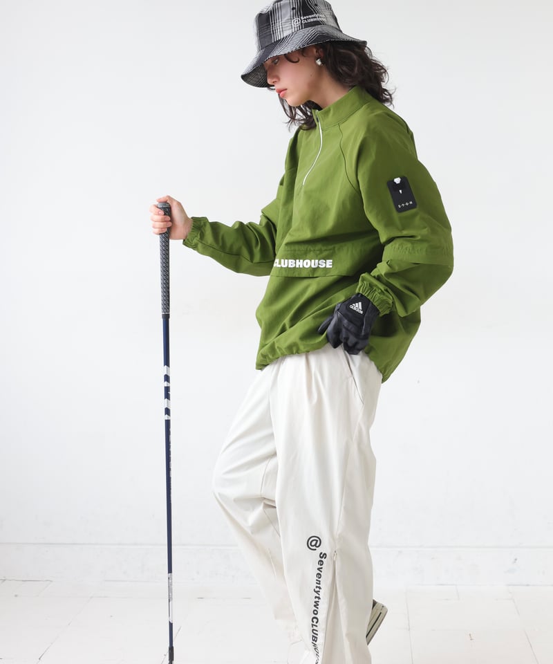 ANTIQUAGOLF×STCH 】regen 2waypullover-khaki |